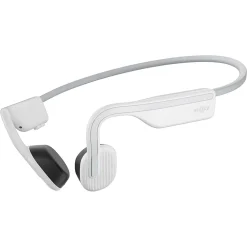 OpenMove Bone-Conduction Open-Ear Lifestyle Headphones with Microphones, White (S661-ST-WT-US)<Shokz Clearance