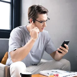 OpenMove Bone-Conduction Open-Ear Lifestyle Headphones with Microphones, Gray (S661-ST-GY-US)<Shokz Sale