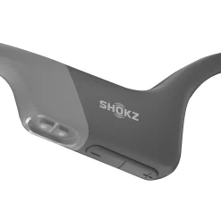 OpenRun Bone-Conduction Open-Ear Sport Headphones with Microphones, Gray (S803-ST-GY-US)<Shokz Clearance