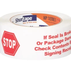 Best Shurtape HP 240 Packing Tape, 1.88" x 109.36 yds., White/Red, 36/Carton (124152)