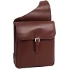 Siamod Manarola Sabotino, Oil Pull-Up Leather, Vertical Messenger Bag, Cognac (25414)<McKlein Best