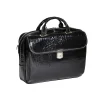 MONTEROSSO, SERVANO, Embossed Crocco Leather, Tablet Briefcase, Black (35535)<Siamod