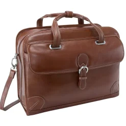 Siamod VERNAZZA, CARUGETTO, Napa Cashmere Leather, Patented Detachable -Wheeled Laptop Briefcase, Cognac (45294)<McKlein Hot