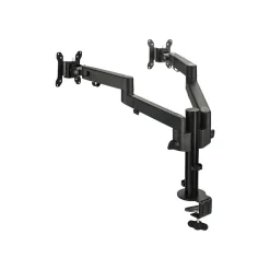 Online SIIG Dual Pole Multi-Angle Articulating Arm Monitor Desk Mount 14" to 30" Mounting kit, Up, Black (CE-MT3E11-S1)