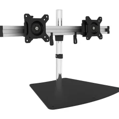 Sale SIIG Easy-Adjust Dual Monitor Desk Stand Adjustable, Up to 27", Silver/Black (CEMT2011S1)
