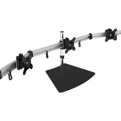 Discount SIIG Easy-Adjust Triple Monitor Desk Stand Adjustable, Up to 27", Black/Silver (CEMT2111S1)