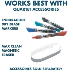 Dry Erase*Quartet Silhouette™ Total Erase® Dry-Erase Whiteboard, Silver Aluminum Frame, 39