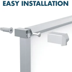 Dry Erase*Quartet Silhouette™ Total Erase® Dry-Erase Whiteboard, Silver Aluminum Frame, 39