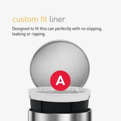 1.2 Gallon Trash Bag, Low Density, White (CW0250)<simplehuman Outlet