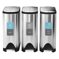 Labels|simplehuman Aluminum Magnetic Sorting Label, 8" x 4", Blue/Gray, 2/Pack (KT1172)