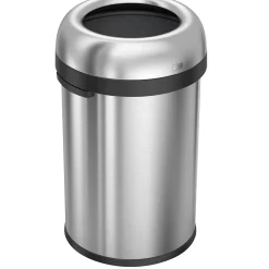 Bullet Open Trash Can, Heavy-Gauge Brushed Stainless Steel, 30 Gallon (CW1471)<simplehuman New