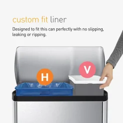 Code V Custom Fit Drawstring Blue Recycling Trash Bag Liner, 16-18 Liter/4.2-4.8 Gallon, 240 Count<simplehuman Discount