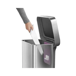 Indoor Step Trash Can, Brushed Stainless Steel, 12 Gal. (CW2024)<simplehuman Hot