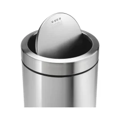Indoor Swing Lid Trash Can, Brushed Stainless Steel, 14.5 Gal. (CW1442)<simplehuman Outlet