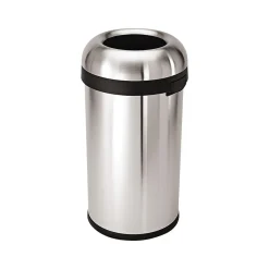 Indoor Trash Can with Lid, Brushed Stainless Steel, 16 Gallon (CW1407)<simplehuman Outlet