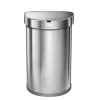 Semi-Round Sensor Trash Can with Liner Pocket, Brushed Stainless Steel, 12 Gallon (ST2009)<simplehuman Best