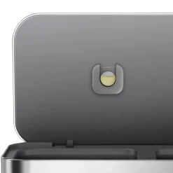 Stainless Steel Dual Compartment Recycling Step Can, 15.3 gal, Metallic (CW2025)<simplehuman