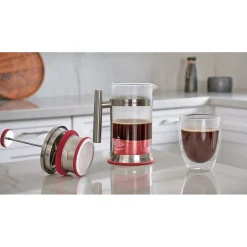 Simpli Press 34-Ounce Coffee Press, Red (SIM34ORED)