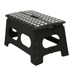 Simplify Folding Step Stool, 16", Black (26458-BLACK)