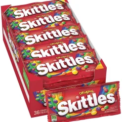 Skittles Original Fruit Flavored Candy, 2.17 oz, 36/Box (MMM01160)