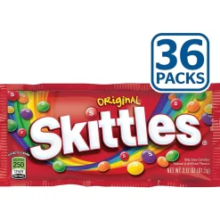 Skittles Original Fruit Flavored Candy, 2.17 oz, 36/Box (MMM01160)