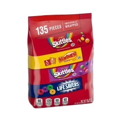 Mars Skittles, Starburst, and Life Savers Bulk Party Pack, Assorted Flavors, 45.85 oz. (459752)