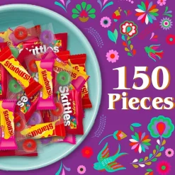 Mars SKITTLES, STARBURST Original & FaveRed, LIFE SAVERS Chewy & Hard Candy Assortment, 44.07 oz, 150 Pieces Bag (225-00106)
