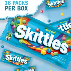 Skittles Tropical Fruit Flavored Candy, 2.17 oz, 36/Box (209-00175)