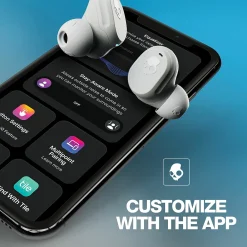 Mod True Wireless Earbuds with Microphone & Charging Case, Bluetooth, Light Gray (S2FYW-P751)<Skullcandy Best