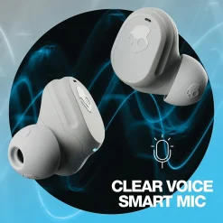 Mod True Wireless Earbuds with Microphone & Charging Case, Bluetooth, Light Gray (S2FYW-P751)<Skullcandy Best
