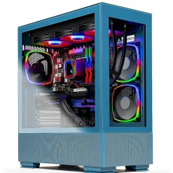 Skytech Gaming Skytech Azure 2 Gaming Desktop, Intel i5-12400F, 16GB RAM, 500GB SSD, Intel Arc A750 Graphics, Blue