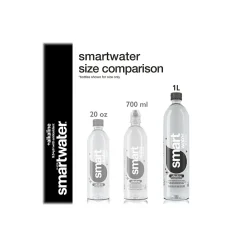 smartwater alkaline with antioxidant Water, 33.81 fl. oz., 12 Bottles/Pack (786162411167)