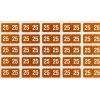 Clearance Smead "25" ETS Color-Coded Labels, 1" x 0.5" Brown, 25 Labels/Sheet, 10 Sheets/Pack (67925)