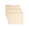 File Folders|Smead 100% Recycled File Folders, 1/3-Cut Tab, Letter Size, Manila, 100/Box (10339)