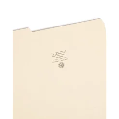 File Folders|Smead 100% Recycled File Folders, 1/3-Cut Tab, Letter Size, Manila, 100/Box (10339)