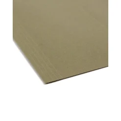 Hanging File Folders|Smead 100% Recycled Hanging File Folders, 1/5-Cut Adjustable Tab, Letter Size, Standard Green, 25/Box (65001)