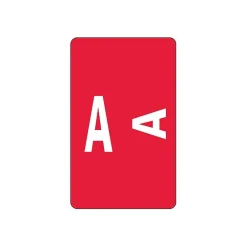 Labels|Smead AlphaZ ACCS Color-Coded Alphabetic Labels, A, Label Sheet, Red, 100/Pk (67171)