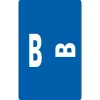 Labels|Smead ® Alpha-Z Color-Coded Second Letter "B" Labels, 10 Labels Per Sheet, Dark Blue, 1"H x 1 5/8"W, 100 Labels/Pk