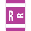 Labels|Smead ® Alpha-Z Color-Coded Second Letter "R" Labels, 10 Labels Per Sheet, Purple, 1"H x 1 5/8"W, 100 Labels/Pk