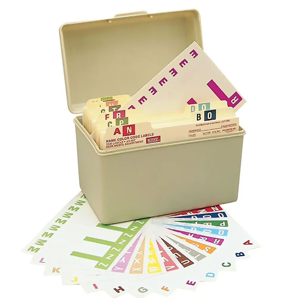 Labels|Smead ® AlphaZ NCC Color-Coded Name Label, A-Z, Label Sheet, Assorted Colors (67150)