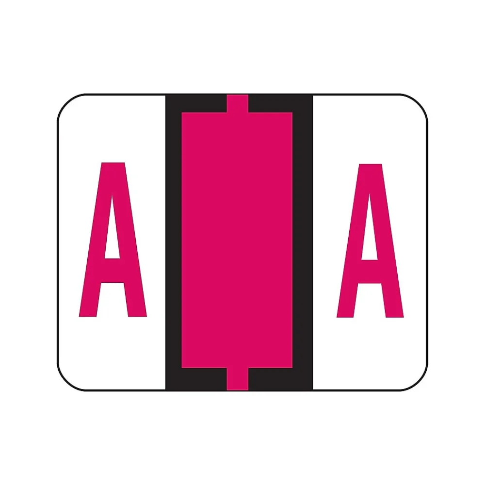 Labels|Smead BCCR Color Coded Alphabetic Labels, 1" x 1.25", Red, 500/Roll (67071)