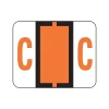 Labels|Smead BCCR Color Coded Alphabetic Labels, C, Dark Orange, 500/Roll (67073)