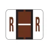 Labels|Smead BCCR Color Coded Alphabetic Labels, R, Brown, 500/Roll (67088)