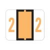 Labels|Smead BCCRN Color Coded Numeric Labels, 2, Light Orange, 500/Roll (67372)