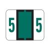 Labels|Smead BCCRN Color Coded Numeric Labels, 5, Dark Green, 500/Roll (67375)