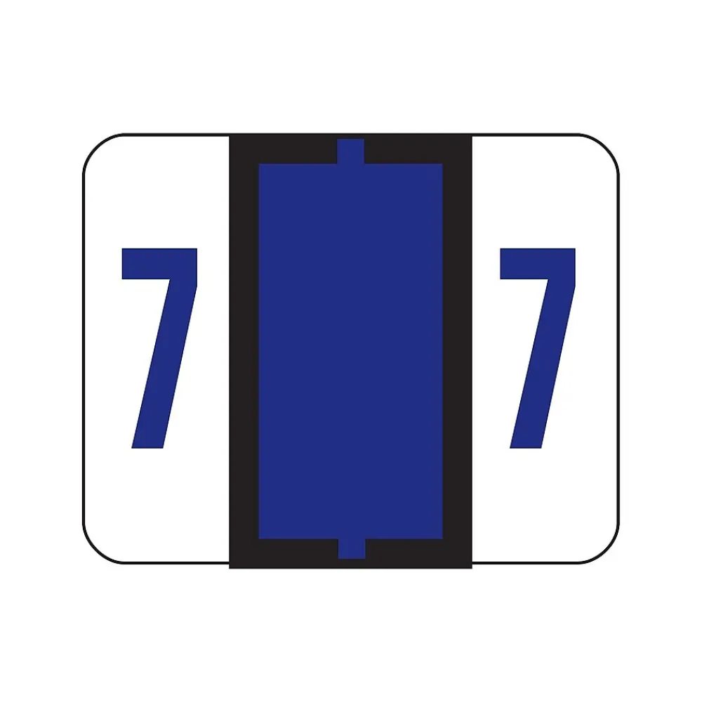 Labels|Smead BCCRN Color Coded Numeric Labels, 7, Purple, 500/Roll (67377)