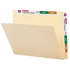 File Folders|Smead Conversion Top and End-Tab File Folders, Straight-Cut Tabs, Letter Size, Manila, 100/Bx (24190)