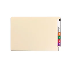 File Folders|Smead End Tab File Folder, Shelf-Master Reinforced Straight-Cut Tab, Legal Size, Manila, 100/Box (27110)