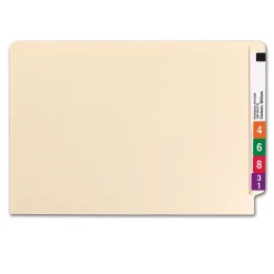 File Folders|Smead End Tab File Folder, Shelf-Master Reinforced Straight-Cut Tab, Legal Size, Manila, 100/Box (27110)