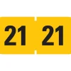 Labels|Smead ETYJ 2021 Color-Coded Year Label, 0.75”H x 1.5" W, Black on Yellow, 500 Labels/Roll (68321)